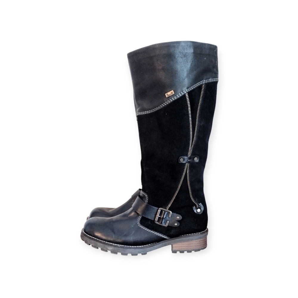 Rieker Women's Black Knee-High Boots Size 37